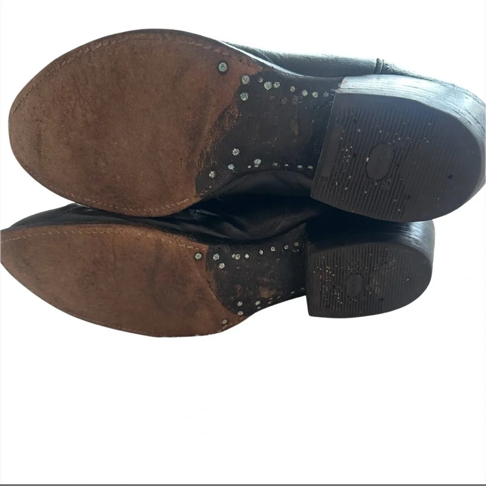 Tony Lama Black‎ cow boy men boots 12 EE